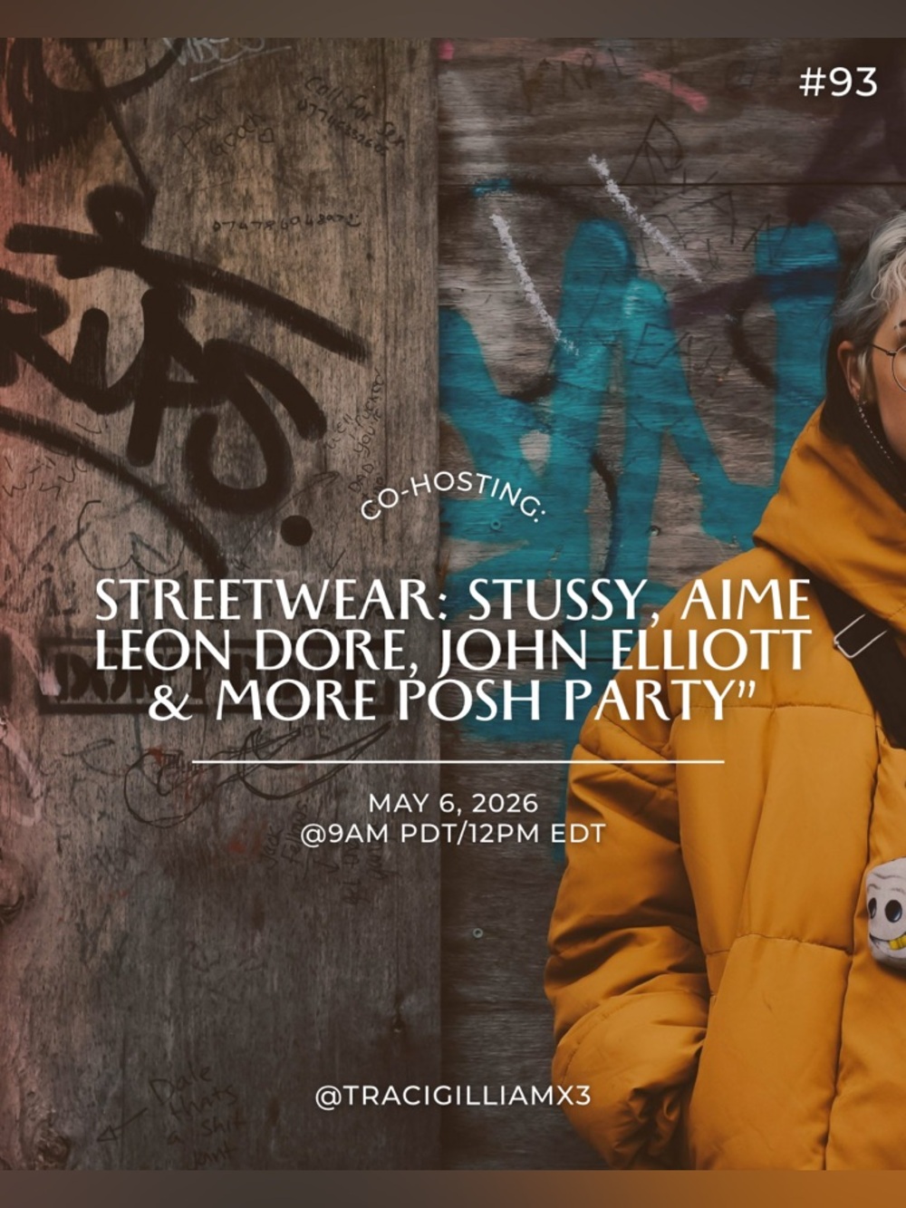 TY for partying w/me! 🎉Co-Hosting: Streetwear Posh Party on 3/6/26 @9AM PDT/12PM
